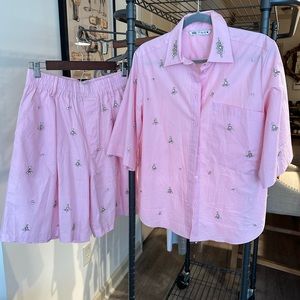 Zara,medium, pink with crystals